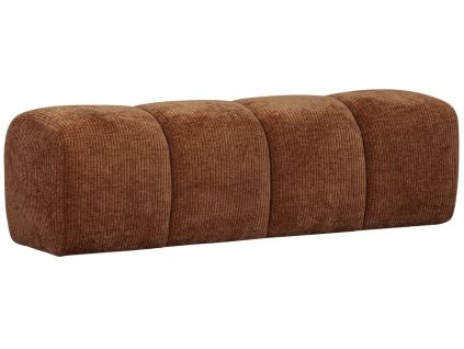 Cihlově hnědá čalouněná lavice Zuno 160 cm