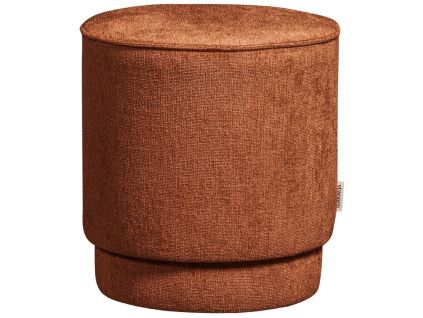 Cihlově červený čalouněný taburet Pearlo 40 cm