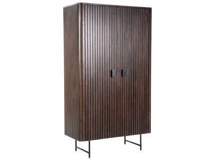 Hnědá dřevěná skříň Remi 170 x 96 cm