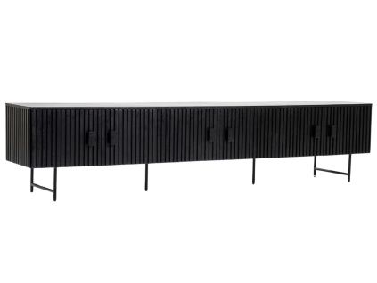 Černý dřevěný TV stolek Remi 250 x 45 cm