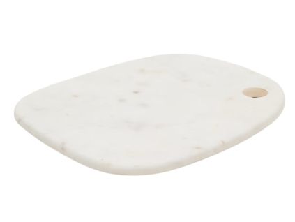 Bílé mramorové servírovací prkénko Kave Home Odar 30 x 25 cm