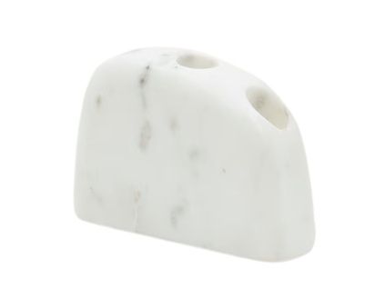 Bílý mramorový svícen Kave Home Signe 15 cm