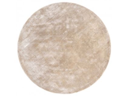 Béžový kulatý koberec Plain 200 cm