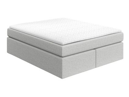 Šedo-béžová čalouněná postel boxspring CHESTNUT 140 x 200 cm