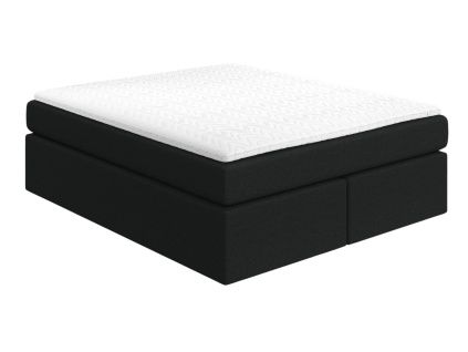 Černá čalouněná postel boxspring CHESTNUT 140 x 200 cm