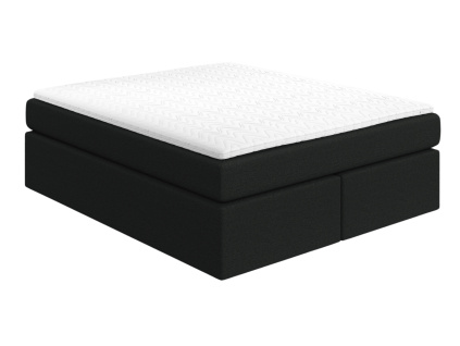 Černá čalouněná postel boxspring CHESTNUT 200 x 200 cm