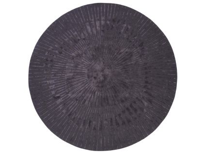 Tmavě šedý kulatý koberec Radius 200 cm
