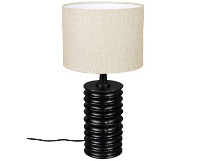 Černá kovová stolní lampa DUTCHBONE YALU