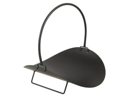 Černý kovový stojan na krbové dřevo J-line Larry 47 x 43 cm