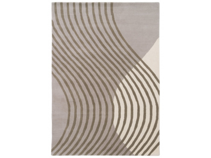 Hnědý vlněný koberec Wave 200 x 300 cm