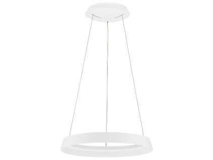 Bílé kovové závěsné LED světlo Nova Luce Ormi 45 cm