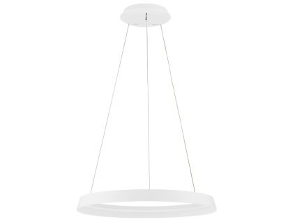 Bílé kovové závěsné LED světlo Nova Luce Ormi 60 cm
