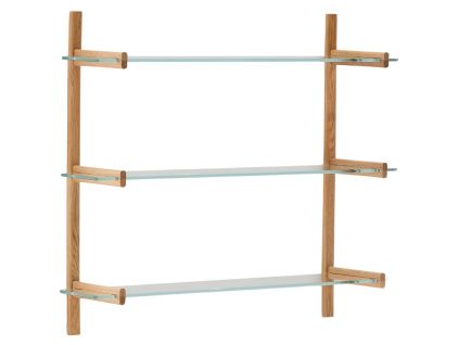 Skleněná modulární police Kave Home Sitra 98 x 110 cm