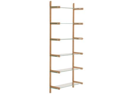 Skleněná modulární police Kave Home Sitra 202 x 90 cm