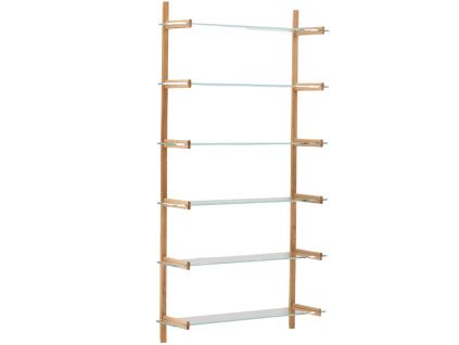 Skleněná modulární police Kave Home Sitra 202 x 110 cm