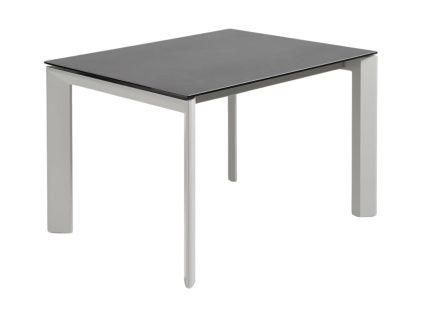 Antracitově šedý keramický rozkládací jídelní stůl Kave Home Axis IV. 120/180 x 80 cm