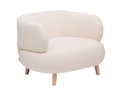 Béžové bouclé křeslo Kave Home Luisa