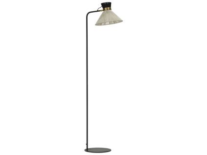Černá kovová stojací lampa Cord 132 cm