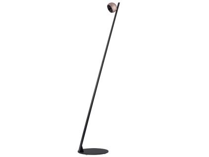 Černo-měděná stojací LED lampa Nova Luce Lusa 146,5 cm