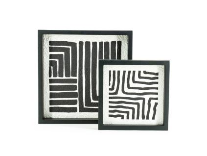Set dvou abstraktních obrazů Triq 35 x 35 cm