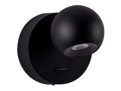 Černé kovové nástěnné LED světlo Nova Luce Sfera