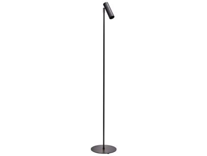 Černá kovová stojací lampa Norm 125 cm