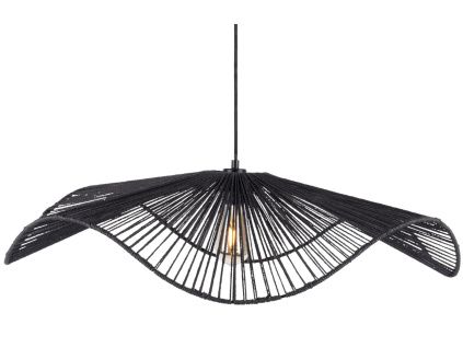 Černé závěsné světlo Ambra 80 cm