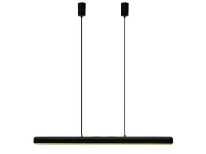 Černo-zlaté kovové závěsné LED světlo Hazel Branch 100 cm