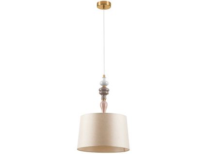 Béžové závěsné světlo Nova Luce Damo 34 cm