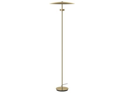 Mosazná kovová stojací LED lampa Reflection 140,5 cm