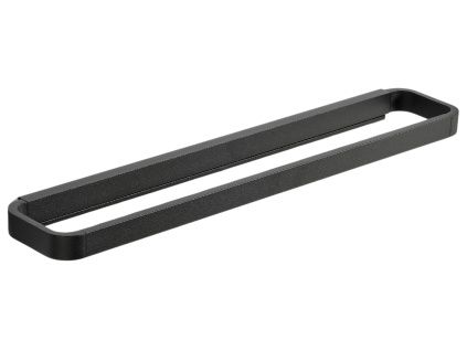 Černý kovový držák na ručníky Rim 44 cm