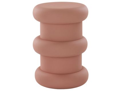 Růžový kovový odkládací stolek TIMARU 33 cm