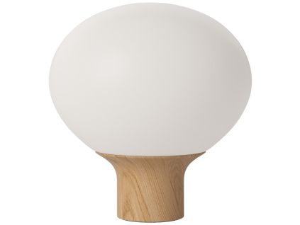 Opálově bílá skleněná stolní lampa Acorn 32 cm