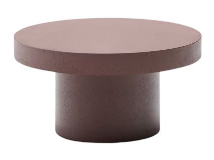 Terakotově červený cementový zahradní stolek Kave Home Aiguablava 90 cm
