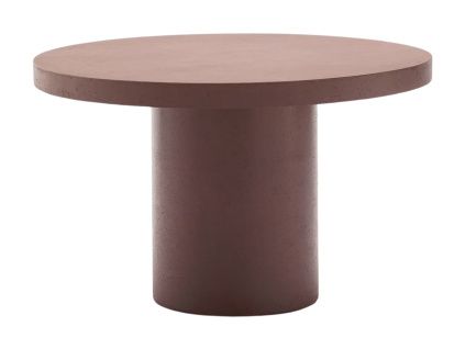Terakotově červený cementový zahradní stůl Kave Home Aiguablava 120 cm