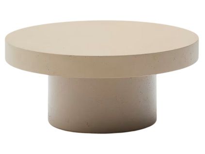 Béžový cementový zahradní stolek Kave Home Aiguablava 66 cm