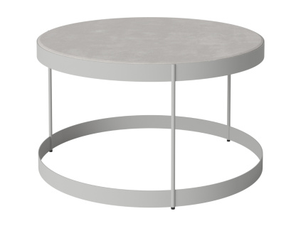 Šedý betonový konferenční stolek Drum 60 cm