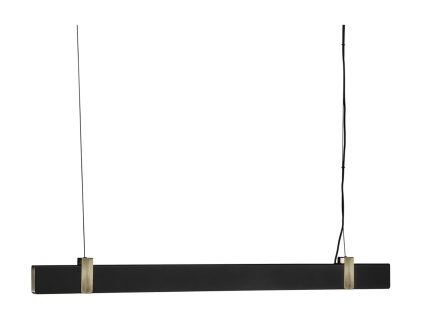 Černé kovové závěsné LED světlo Lilt 115 cm