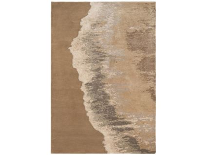 Hnědý vlněný koberec Waterwave 200 x 300 cm
