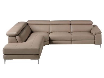 Kožená rohová pohovka No. 6042, 295 cm, levá