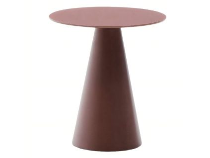 Matně červený skleněný kulatý odkládací stolek Kave Home Wilshire 50 cm