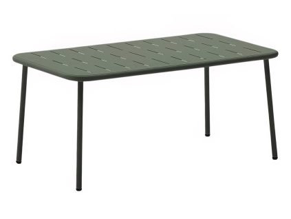 Zelený kovový zahradní stolek Kave Home Zivia 90 x 50 cm