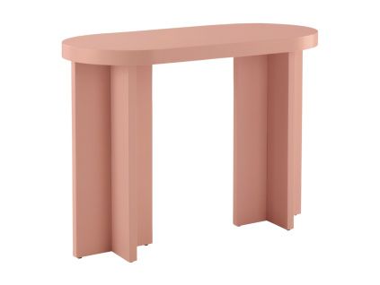Růžový lakovaný psací stůl CRUZ MINI 100 x 50 cm