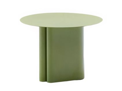 Zelený kovový odkládací stolek Kave Home Arvin 55 cm