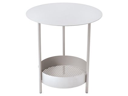 Bílý kovový zahradní odkládací stolek Fermob Salsa 50 cm