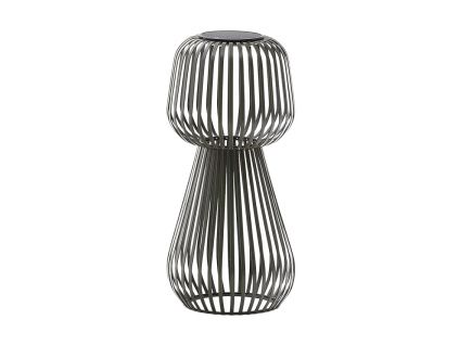 Zelená kovová zahradní solární LED lampa Kave Home Reiba