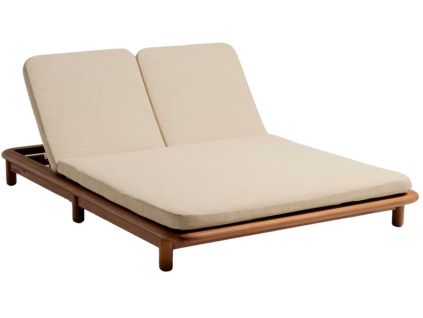 Teakové zahradní dvojlehátko Kave Home Turqueta