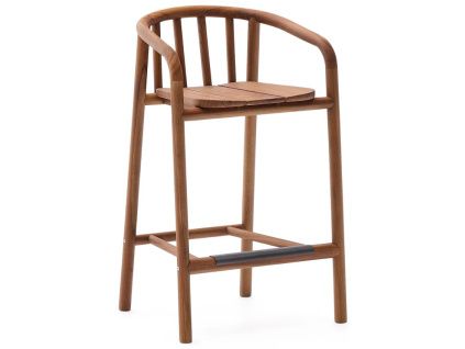 Teaková zahradní barová židle Kave Home Turqueta 65 cm