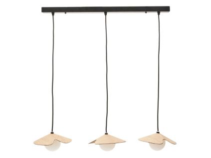 Dřevěné závěsné světlo Kave Home Wilara 60 cm