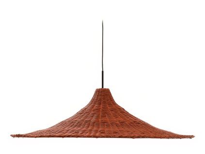 Červené ratanové stínidlo Kave Home Bladia 90 cm